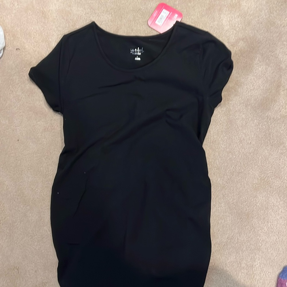 Maternity fitted cotton tshirt dress